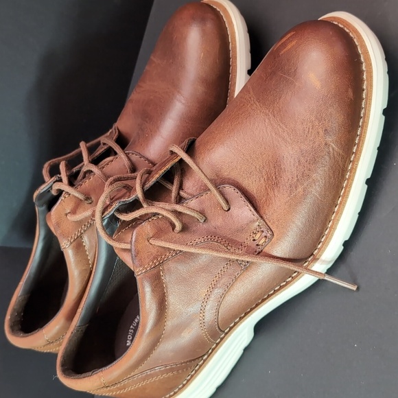 Rockport Men's Brown Leather Upper Lace-up Dress Shoes,Size 8.5 US M. - Picture 4 of 13